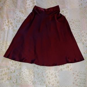 A new day silk Marron red skirt size xs cute summer skirt